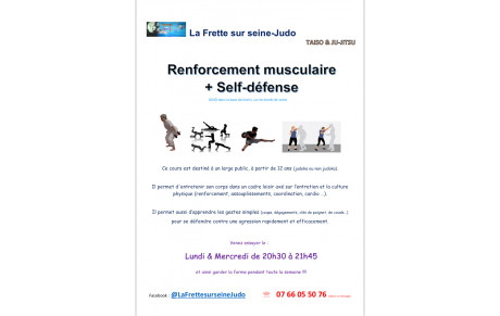 Rentrée du TAÏSO &amp; SELF DEFENSE le Mercredi 10 Septembre